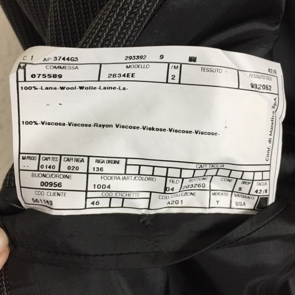 Armani Collezioni Grey Suit Coat - Picture 5 of 6